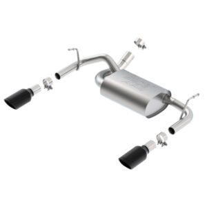 Jeep Wrangler JK 12-17 ATAK Axle-Back Exhaust W/ Double Black Tips