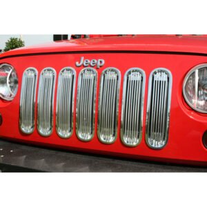 Billet Grille Inserts in Chrome for 07-18 Jeep Wrangler & Wrangler Unlimited JK