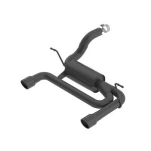 Jeep Wrangler JL 3.6L 18-26 ATAK Axle-Back Exhaust Black, Black Tips