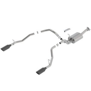 Dodge Ram 1500 New 19-25 5.7L Through Bumper S-Type Cat-Back Exhaust, Black Tips