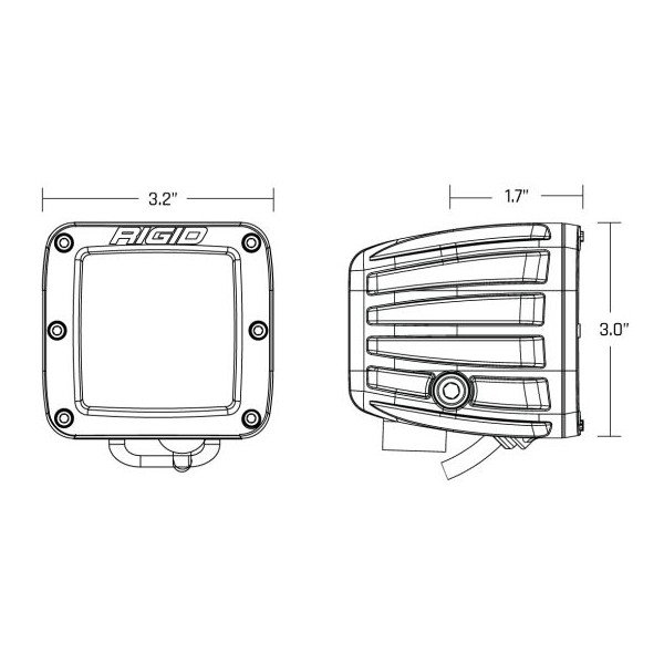 D-Series Pro LED Light Pod, Surface Mount, Spot, Amber PRO, Pair - Image 2