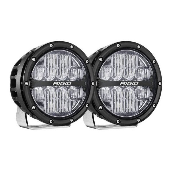 360 Series LED Fog Light, 6 Inch, Driving, RGBW Backlight, Pair
