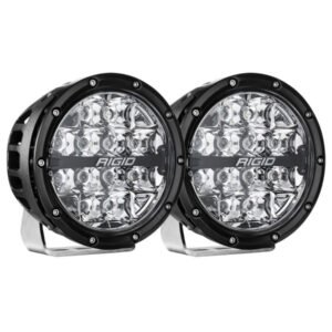 360 Series LED Fog Light, 6 Inch, Spot, RGBW Backlight, Pair