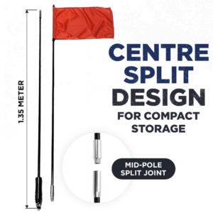 AOR Off Road 9ft Black Flag Pole